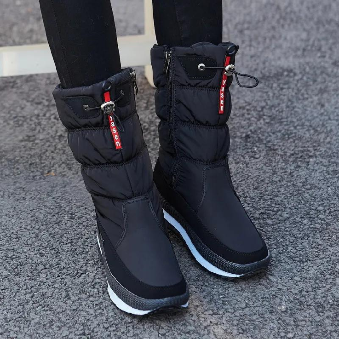 Bottes matelassées isolées pour femmes