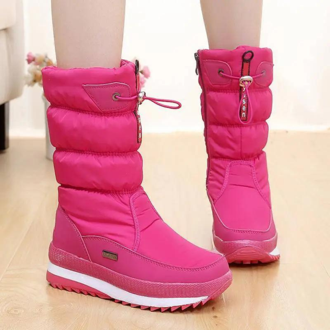 Bottes matelassées isolées pour femmes