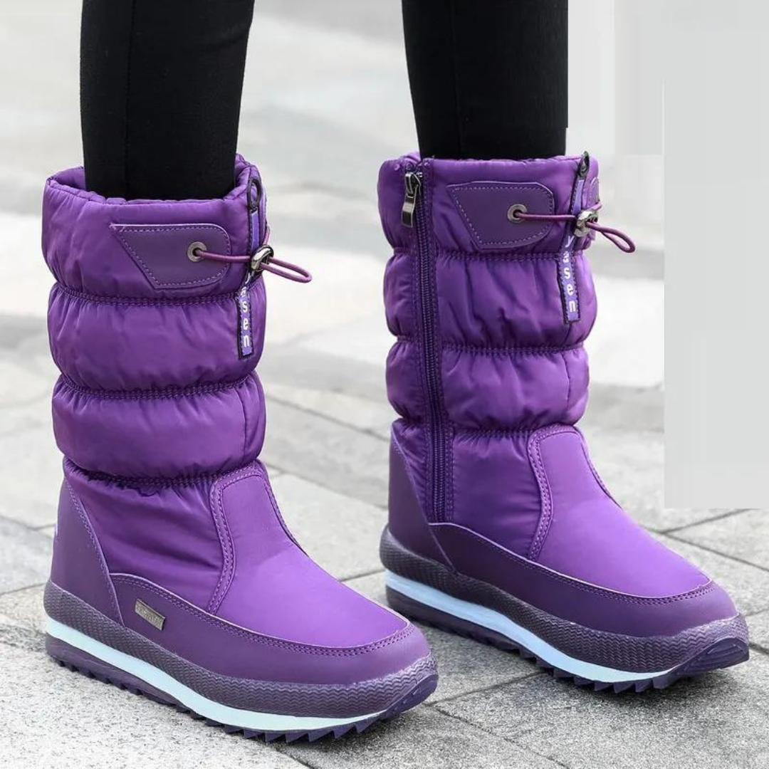 Bottes matelassées isolées pour femmes