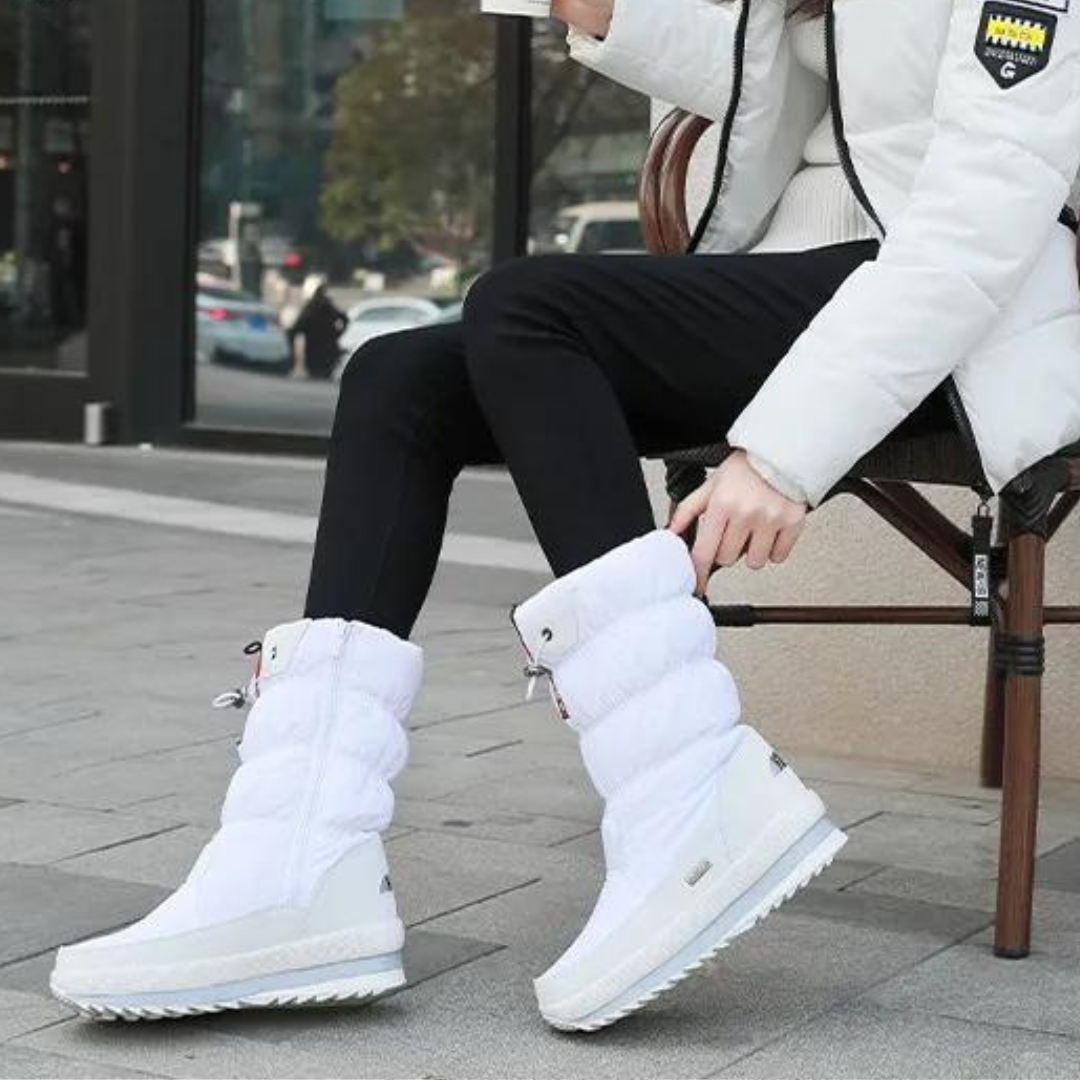 Bottes matelassées isolées pour femmes