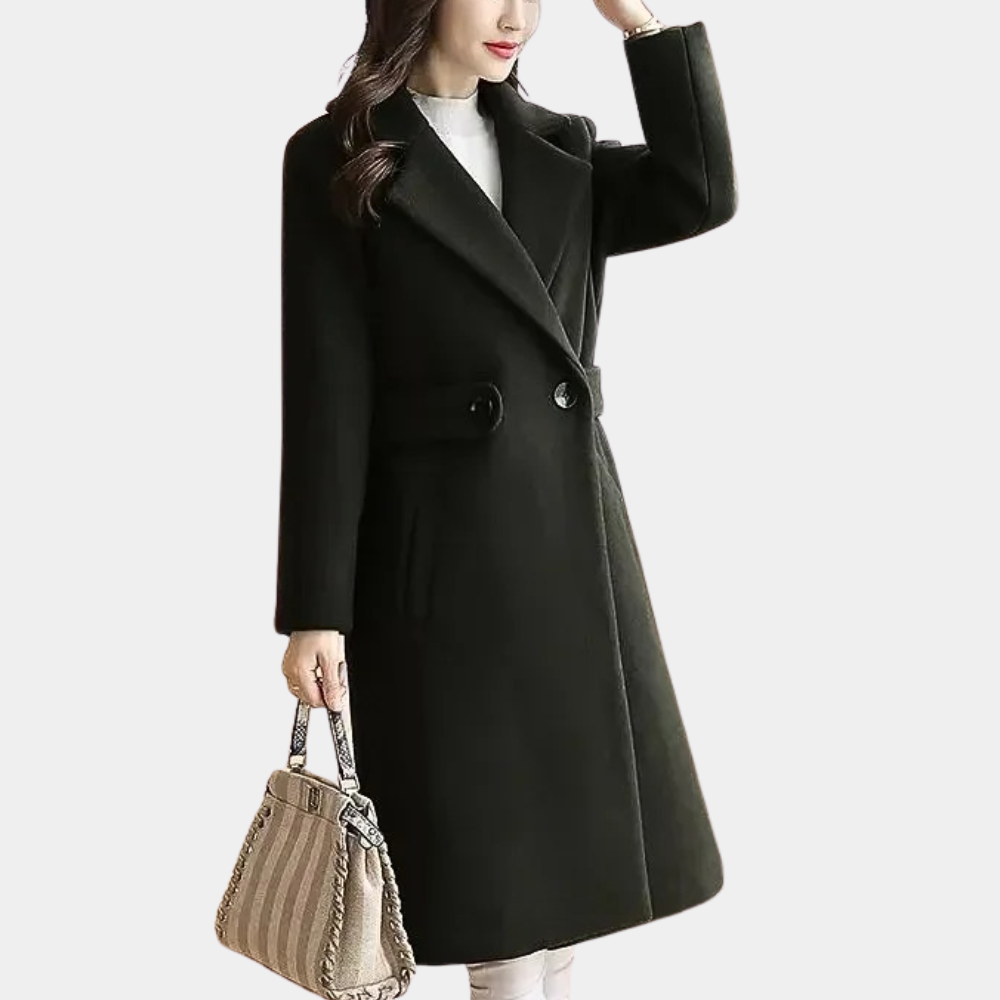 Berg-Feldt | Veste en laine mélangée - manteau long élégant et ajusté pour femme