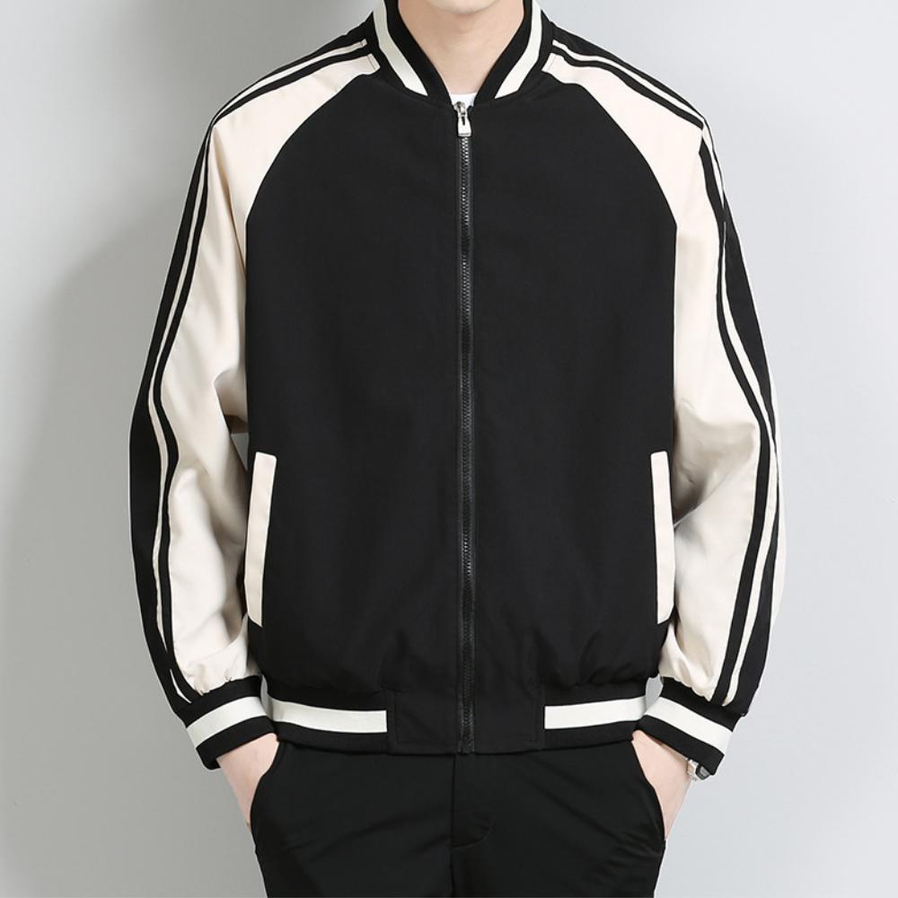 Blouson aviateur pour homme : sportif, bicolore, avec poches