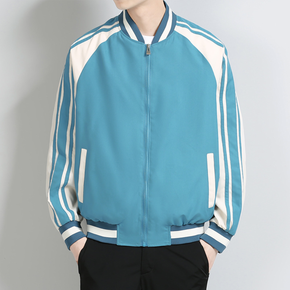 Blouson aviateur pour homme : sportif, bicolore, avec poches