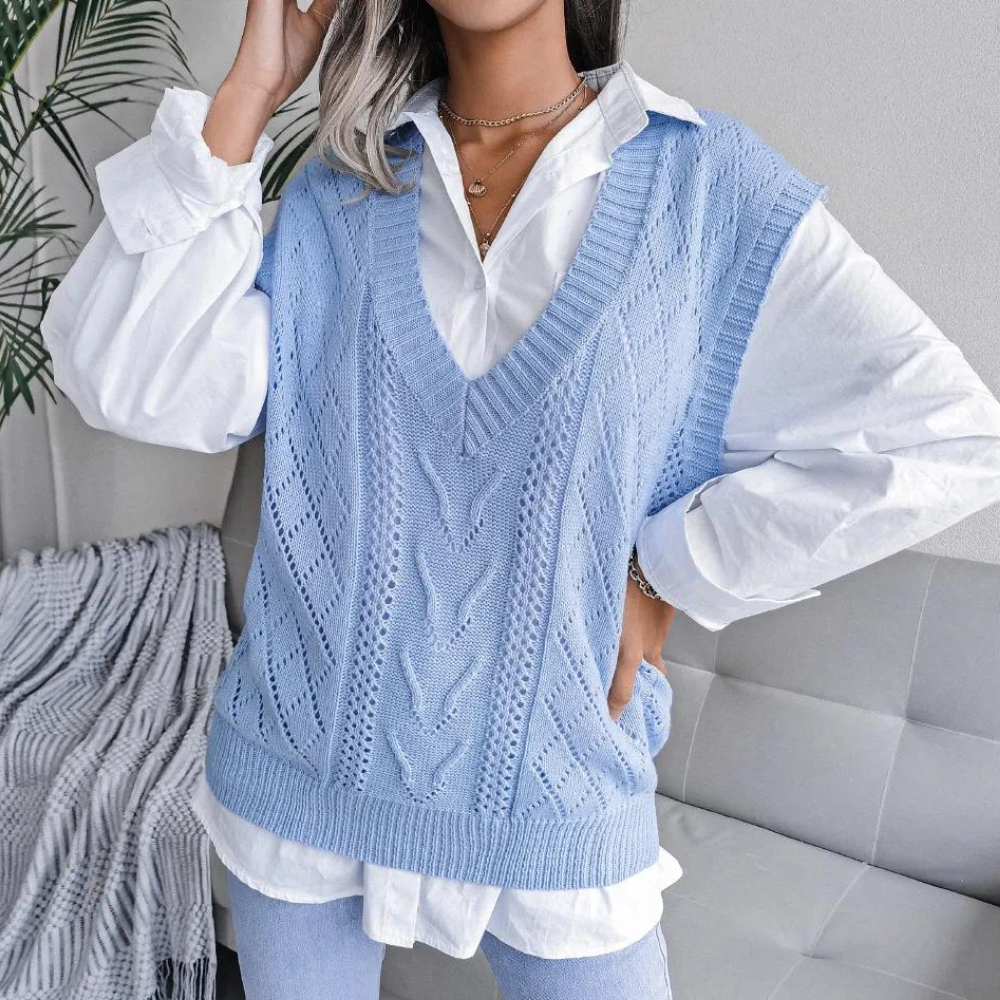 Berg-Feldt | Strickweste mit V-Ausschnitt für Frauen