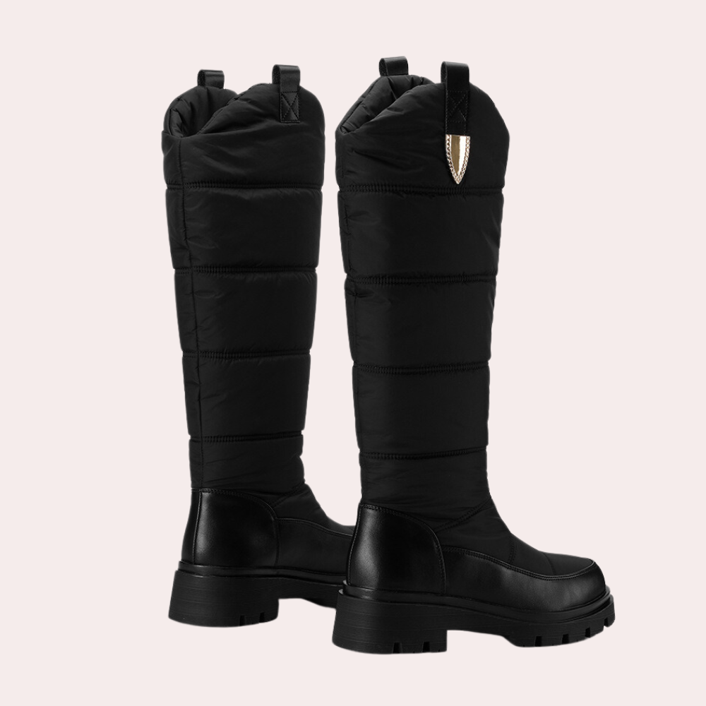 Berg-Feldt | Knielange Stiefel – Schmeichelhafte Passform – Gepolsterter Schaft – Polierte Oberfläche – Robuste Sohle