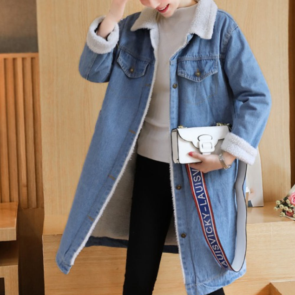 Berg-Feldt | Eleganter Winter-Denimmantel für Frauen