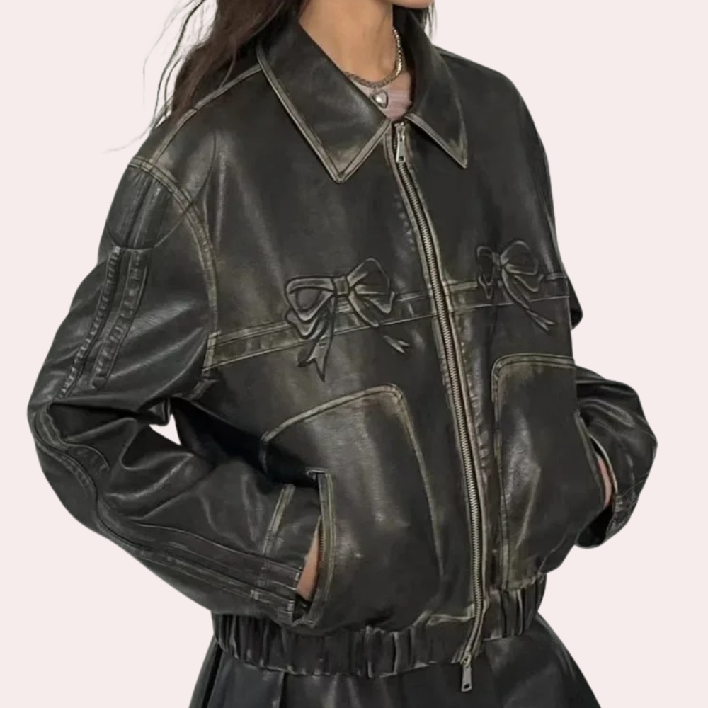 Berg-Feldt | Veste vintage pour femme avec bouton à nœud, collection d'automne