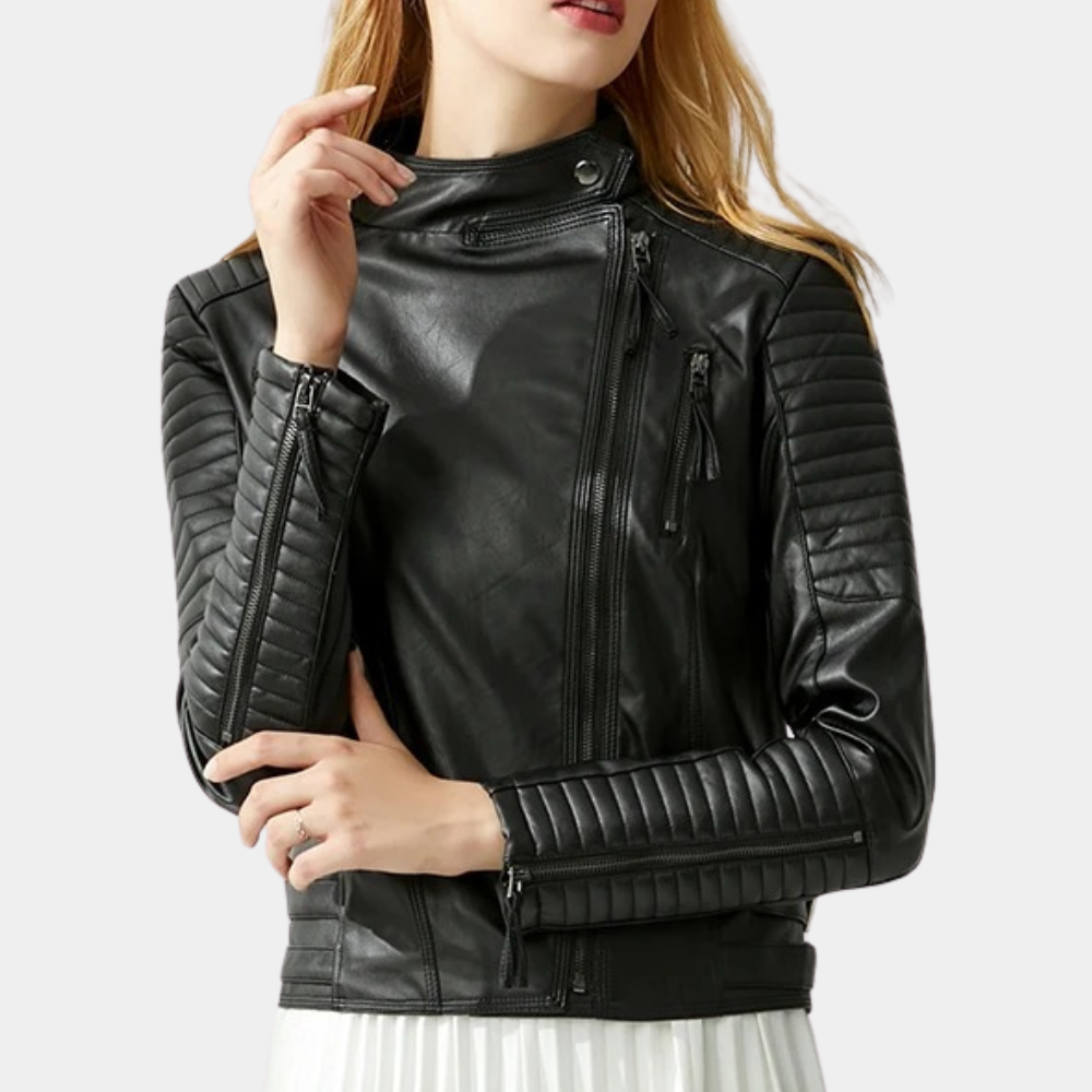 Berg-Feldt | Klassische Herbst-Motorradjacke für Frauen