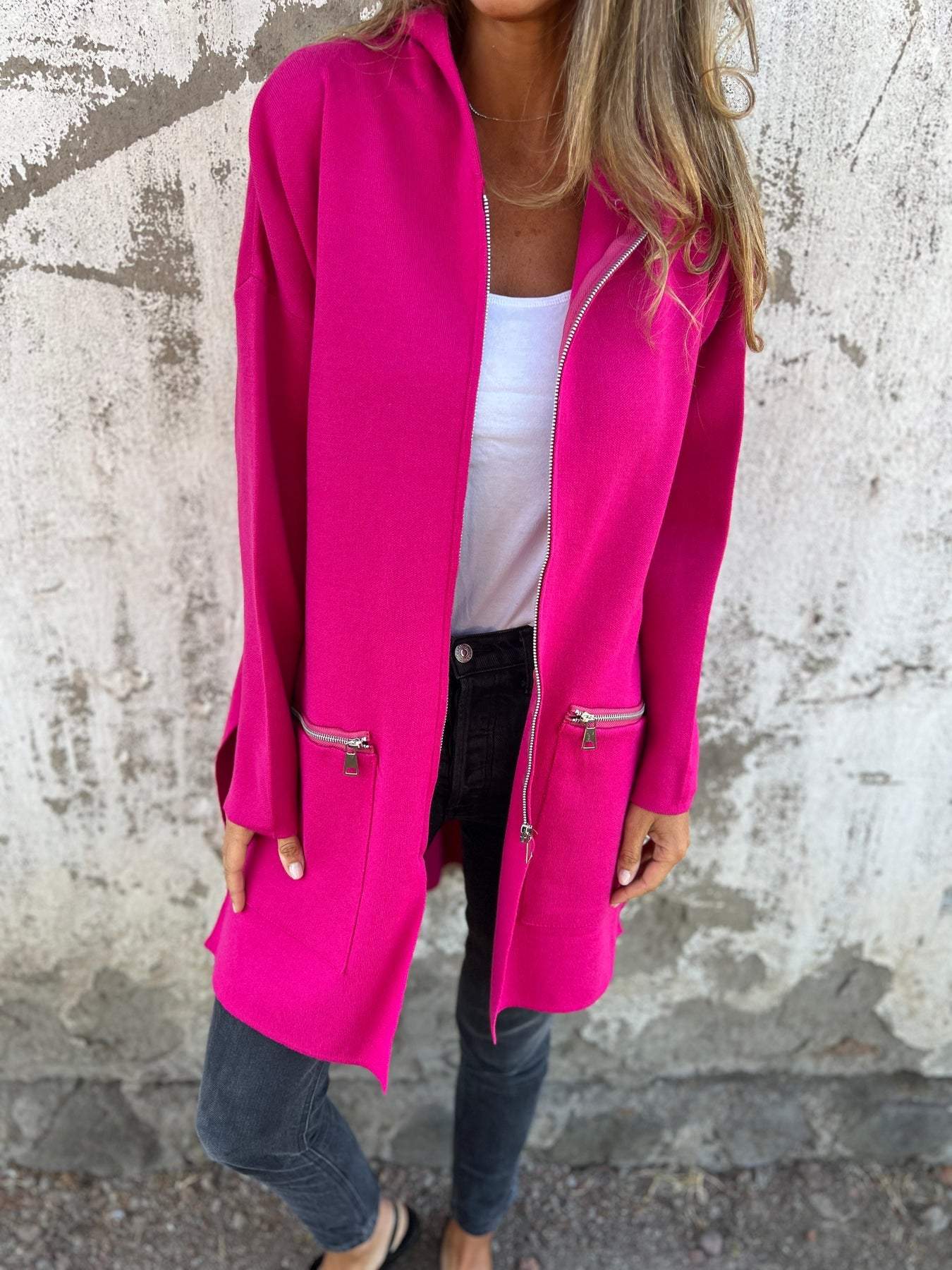 Veste à capuche zippée cool pour femme - Carlie