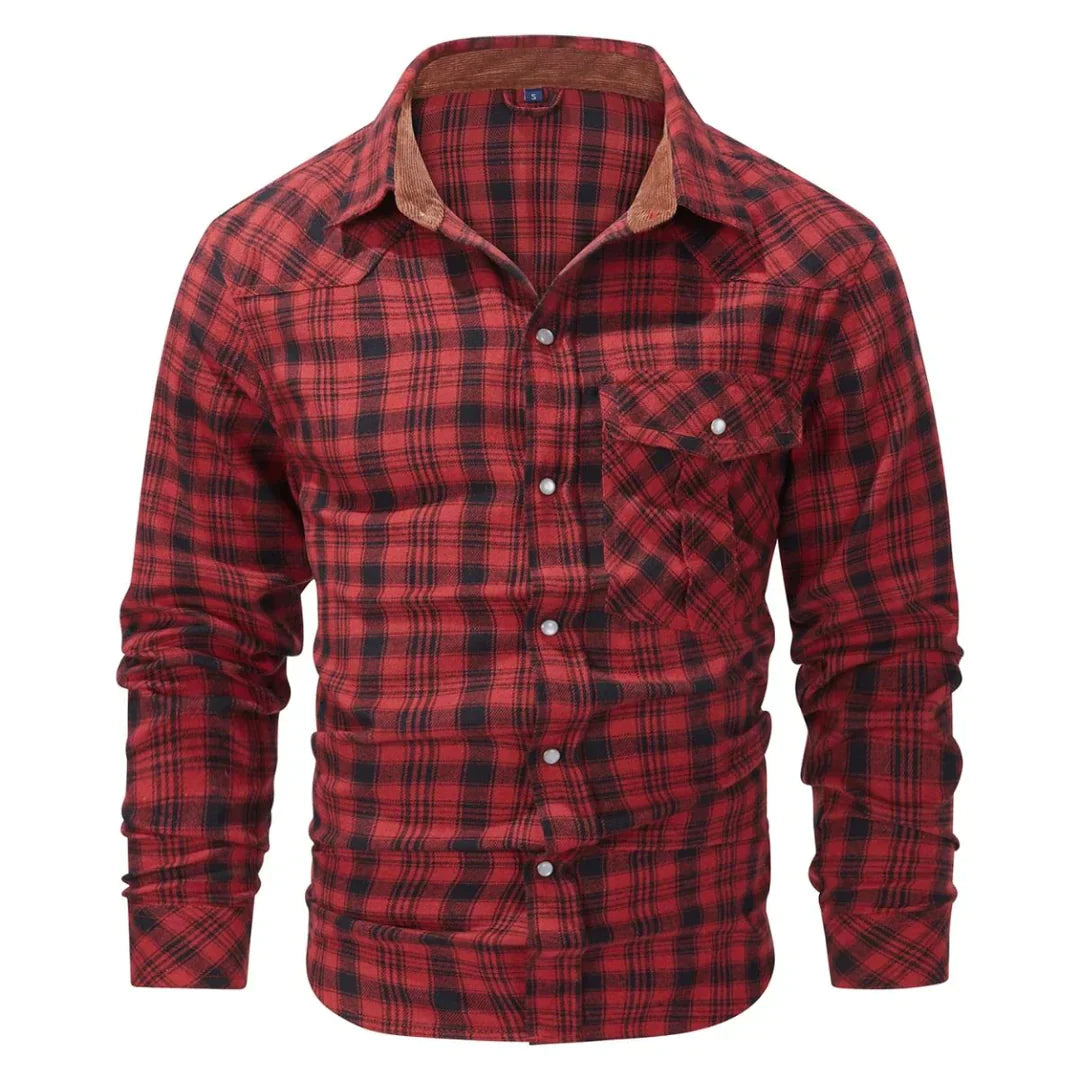 Chemise à carreaux homme à manches longues – Charles