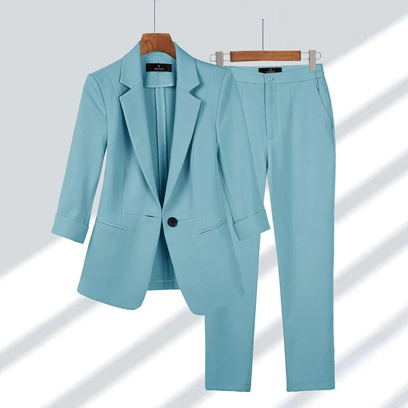 Chrysta : Ensemble chic blazer et pantalon