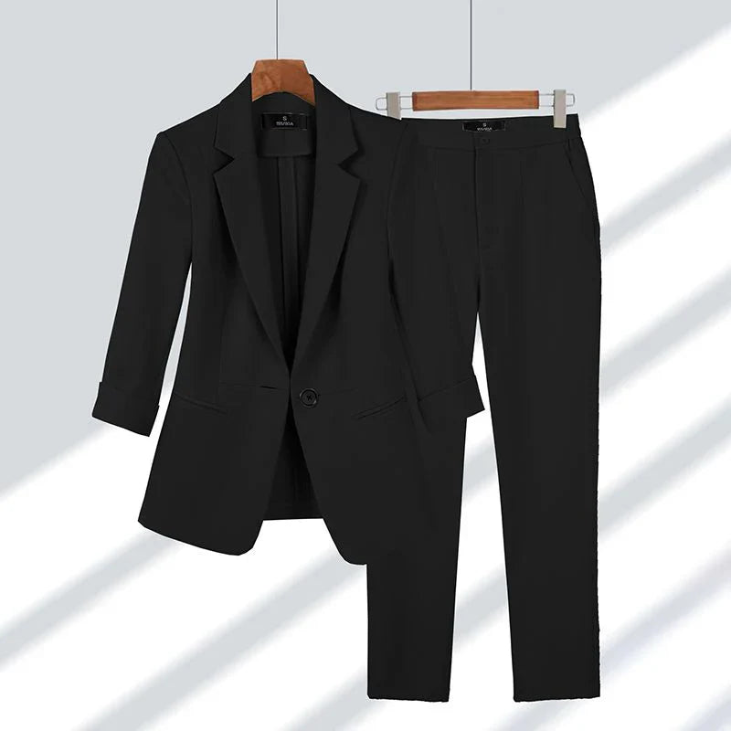 Chrysta : Ensemble chic blazer et pantalon