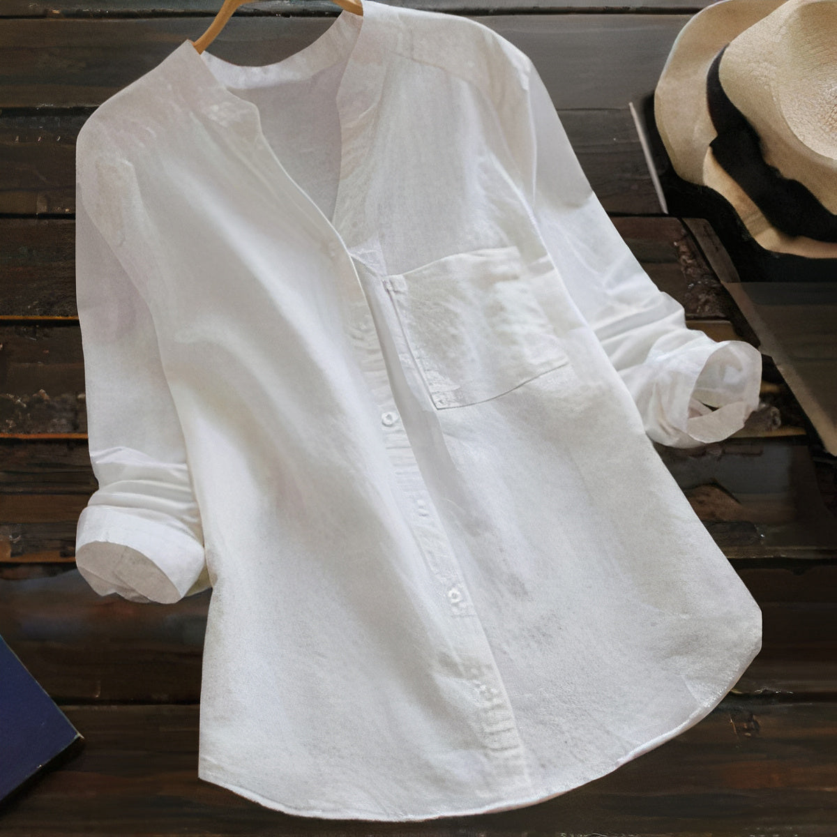 Chemise légère Cilla en coton et lin