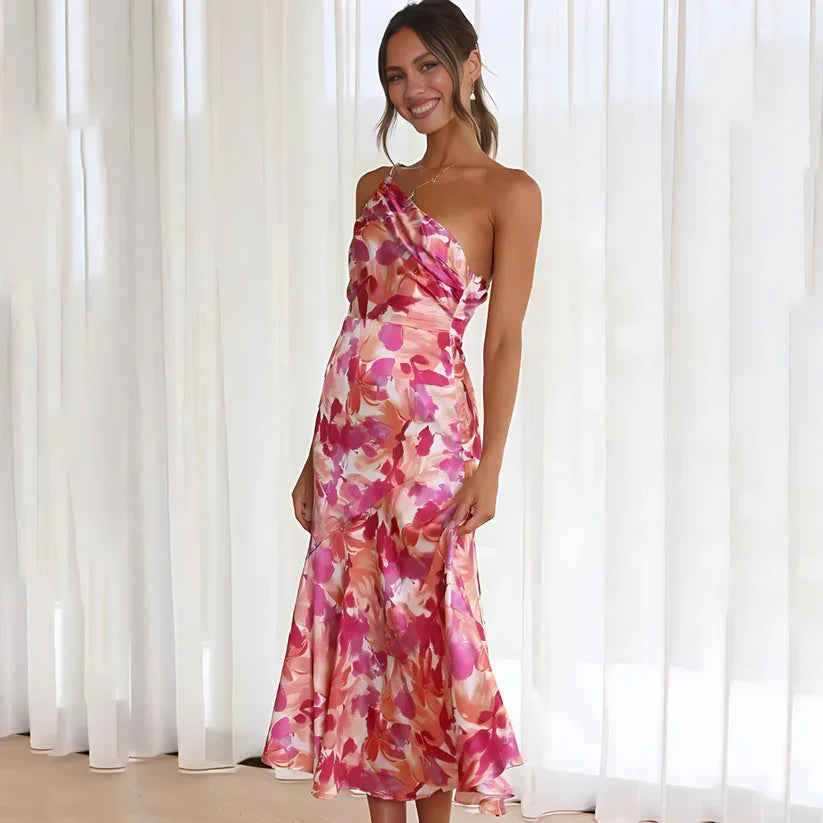 Robe fleurie sans épaules - Cilou