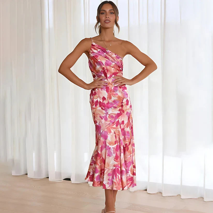 Robe fleurie sans épaules - Cilou