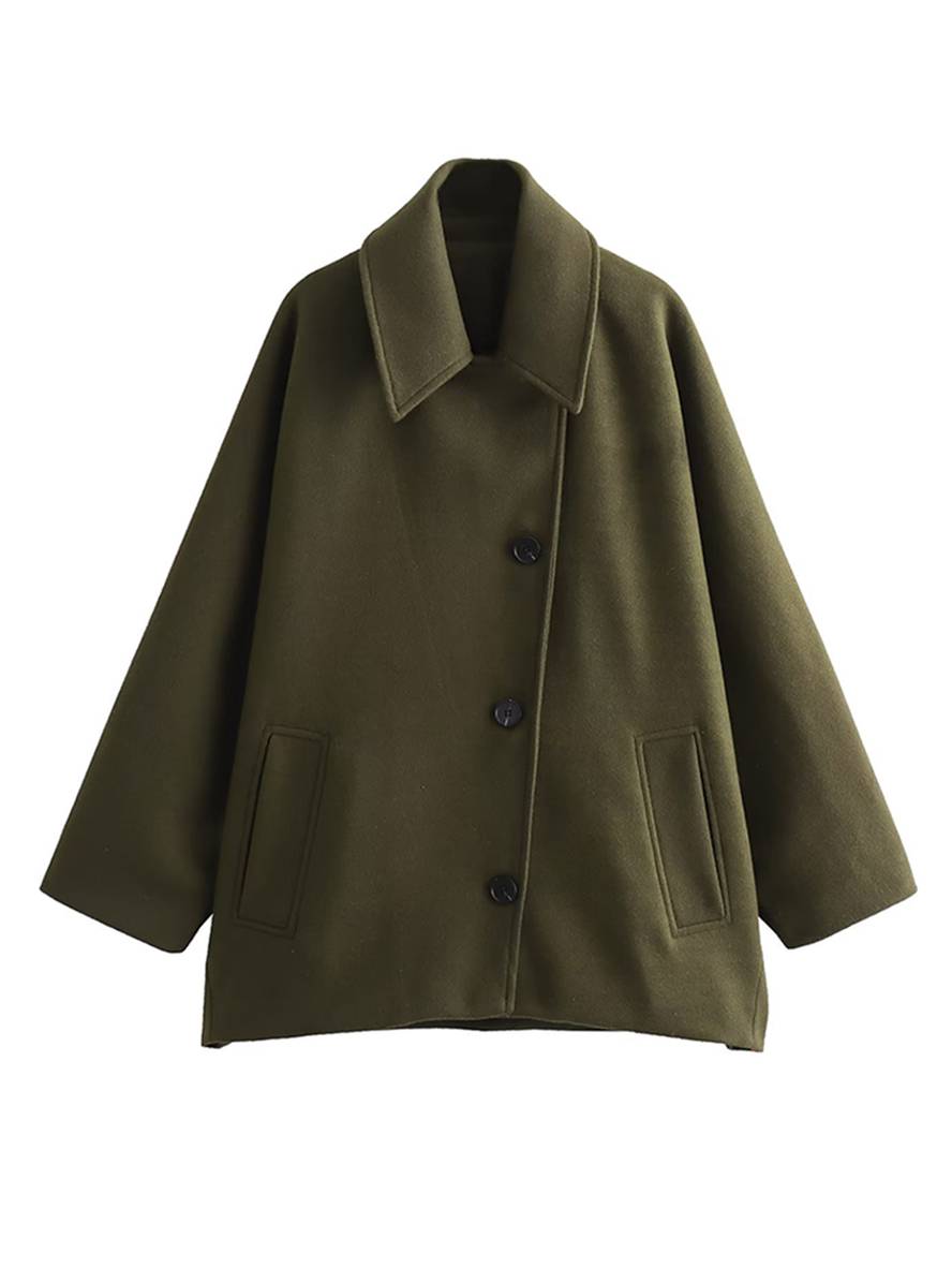 Berg-Feldt | Veste en laine - Manteau chic pour femme à manches chauve-souris