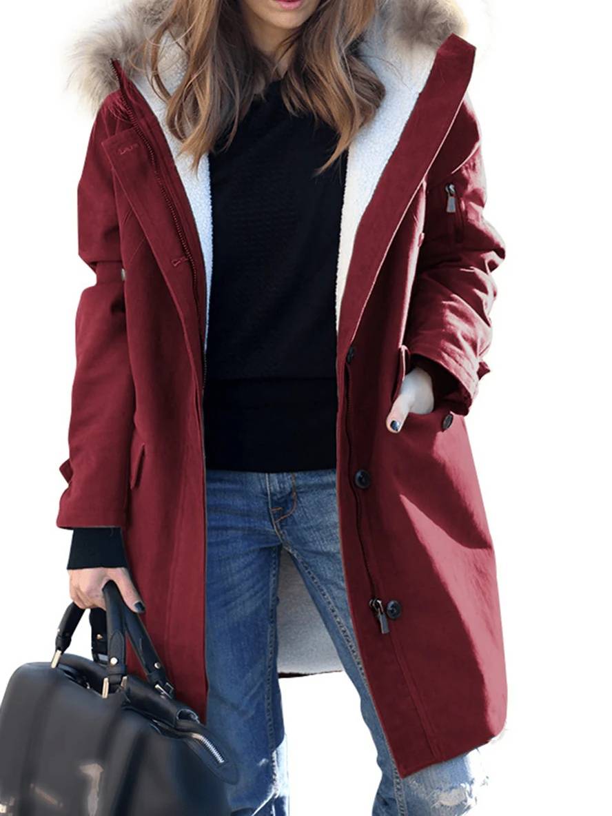 Berg-Feldt | Parka Jack - mid-langer Winterjacke mit Kapuze und Kunstpelz