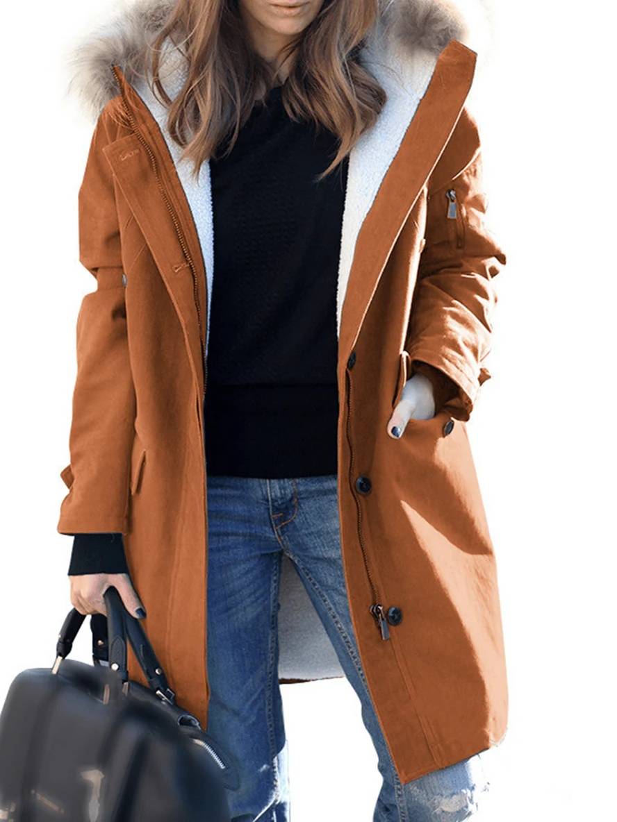 Berg-Feldt | Parka Jack - mid-langer Winterjacke mit Kapuze und Kunstpelz