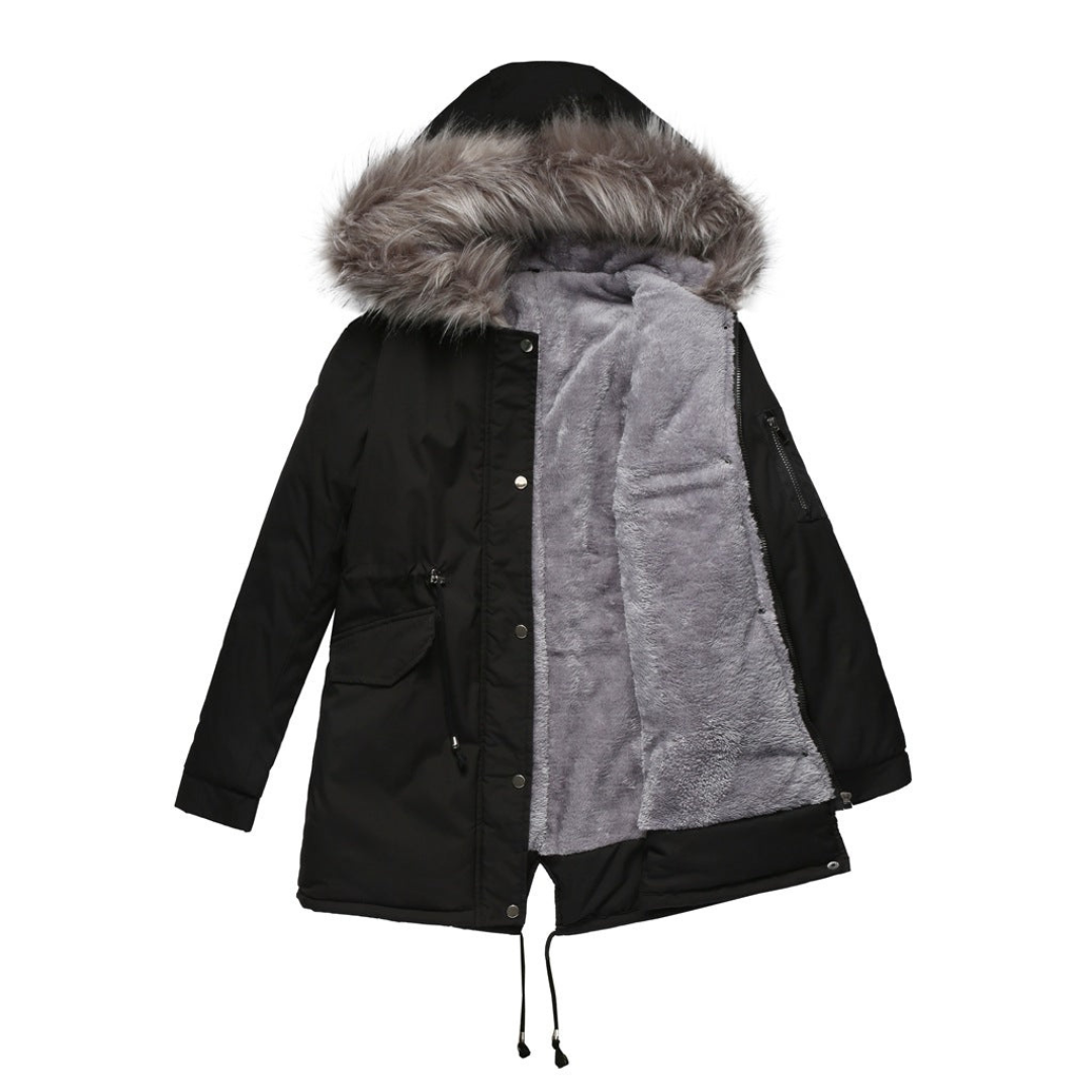 Berg-Feldt | Parka à Capuche Classique pour Femme Veste d'Hiver