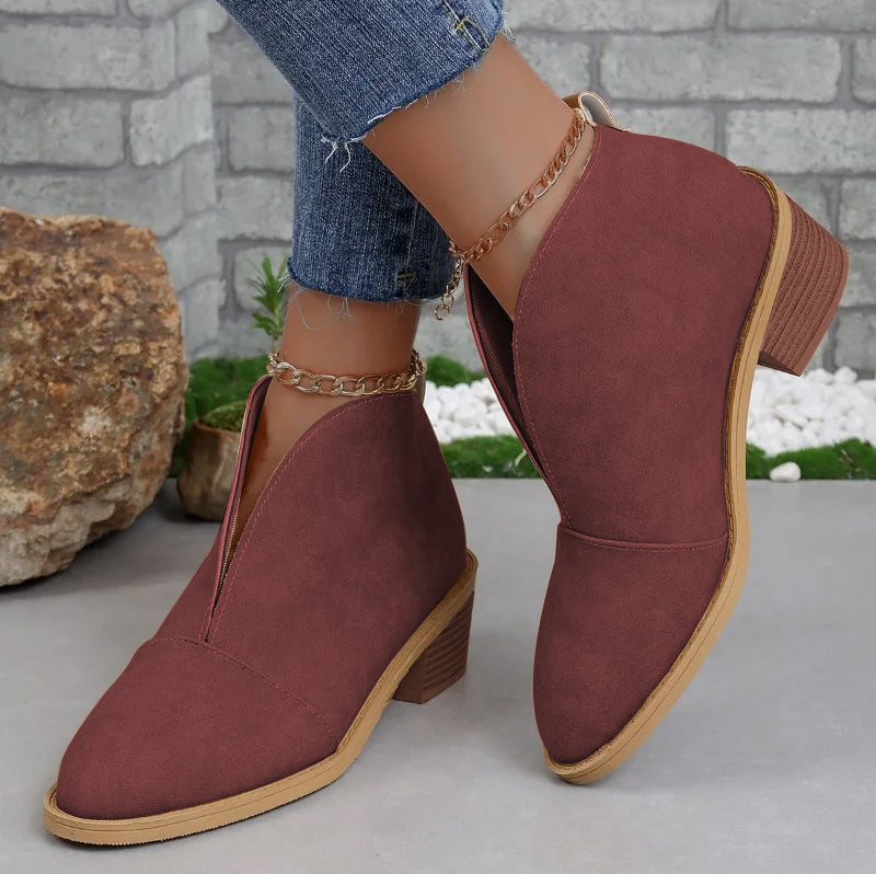Berg-Feldt | Bottines à talon bloc avec découpe latérale pour femme