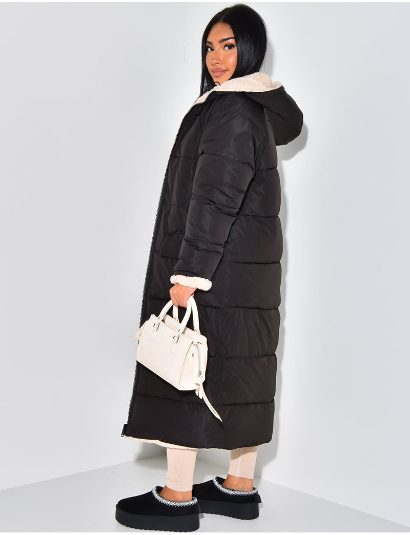 NADINE – veste longue réversible et confortable