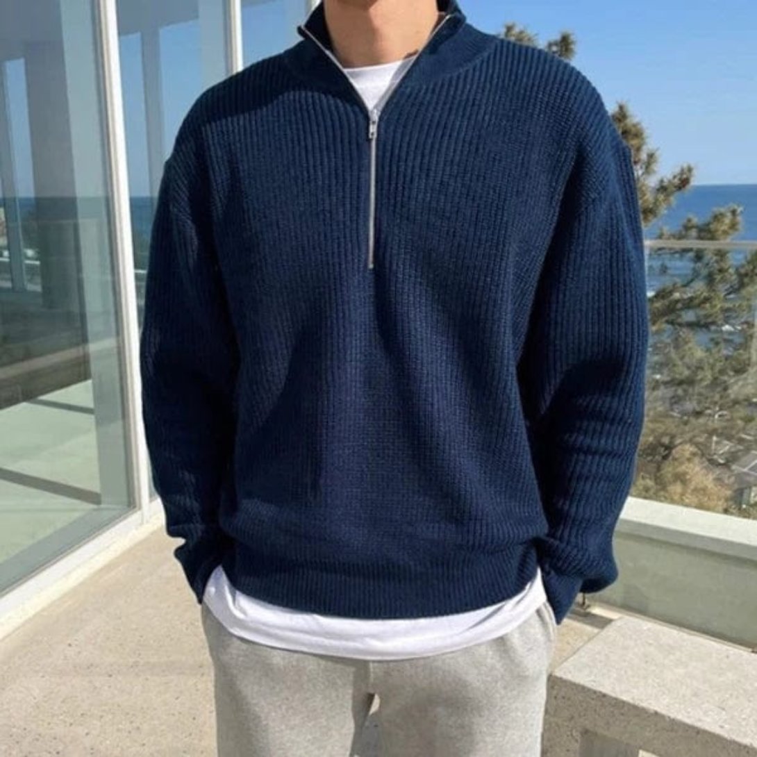 Berg-Feldt | Pullover mit Halb-Zip