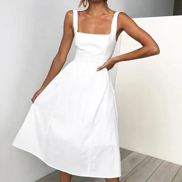 Berg-Feldt Robe d'été blanche, décontractée