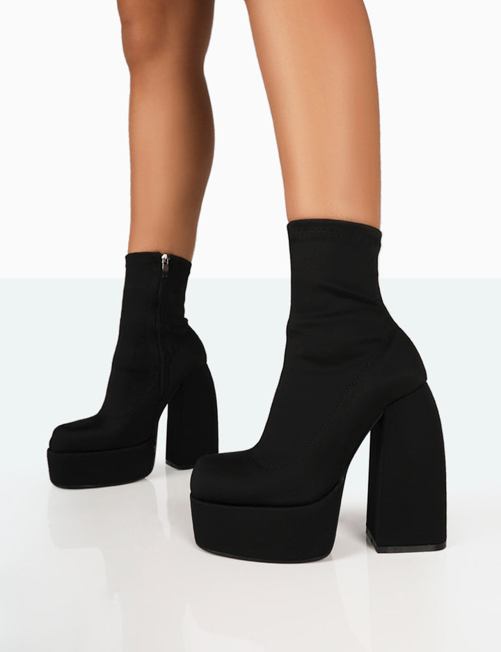 Berg-Feldt | Schwarze Nylon-Stiefeletten