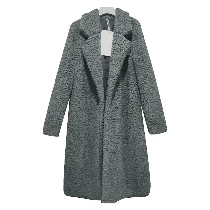 Berg-Feldt | Langer Teddy mit Kapuze für Frauen Ideal für den Winter