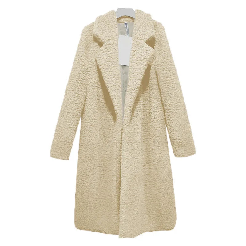 Berg-Feldt | Langer Teddy mit Kapuze für Frauen Ideal für den Winter