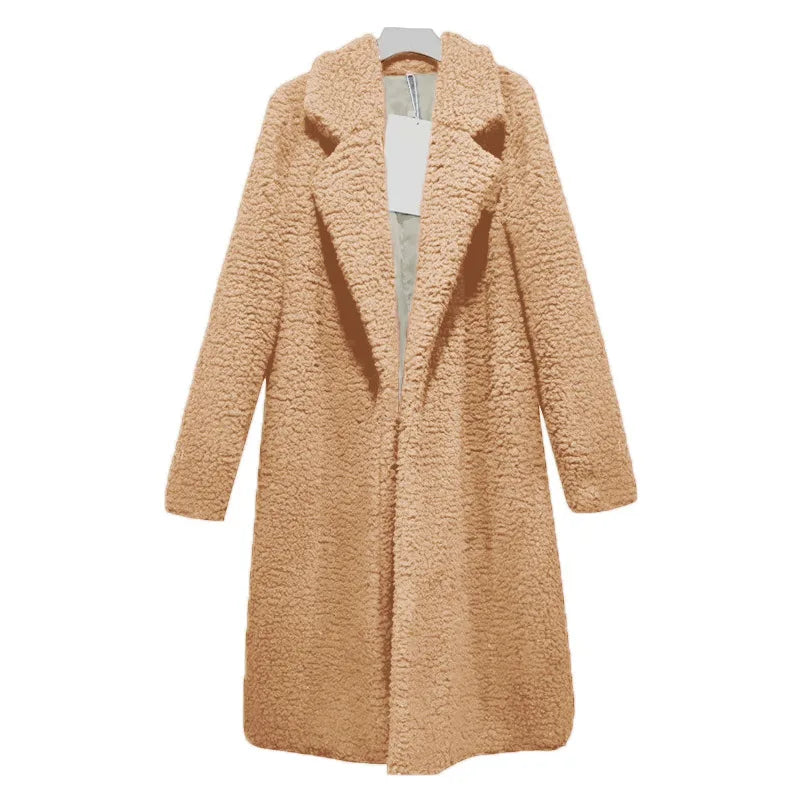 Berg-Feldt | Langer Teddy mit Kapuze für Frauen Ideal für den Winter