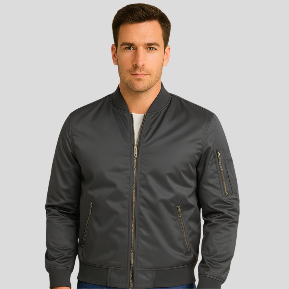 Berg-Feldt | Blouson aviateur à fermetures éclair métalliques – Timothy