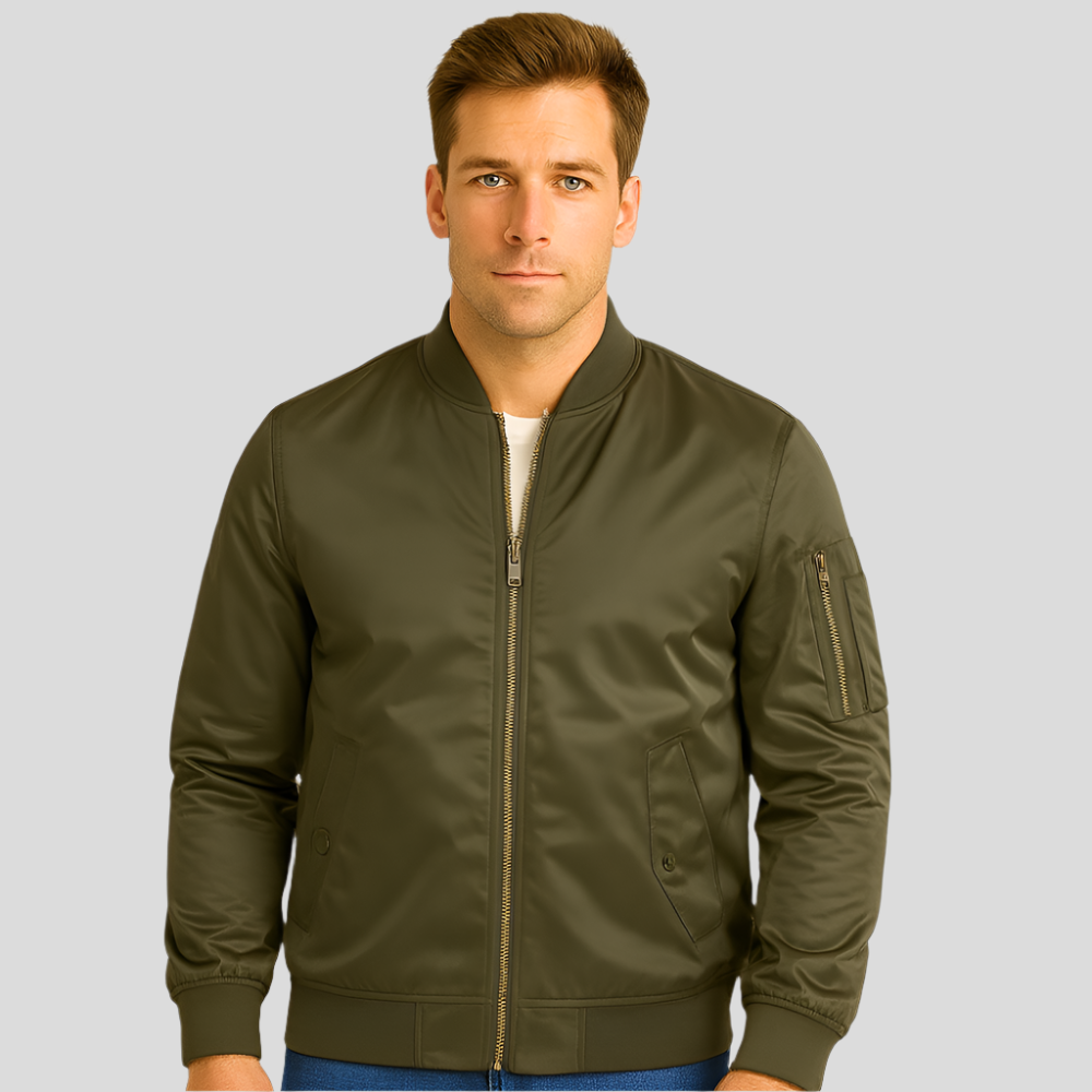 Berg-Feldt | Blouson aviateur à fermetures éclair métalliques – Timothy