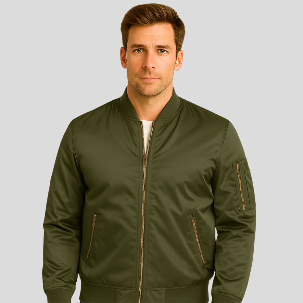 Berg-Feldt | Blouson aviateur à fermetures éclair métalliques – Timothy