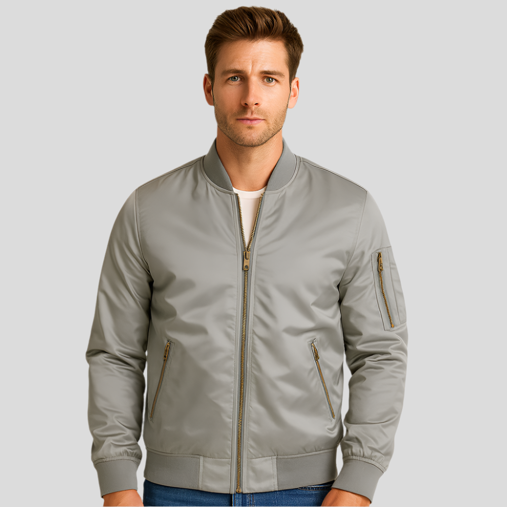 Berg-Feldt | Blouson aviateur à fermetures éclair métalliques – Timothy