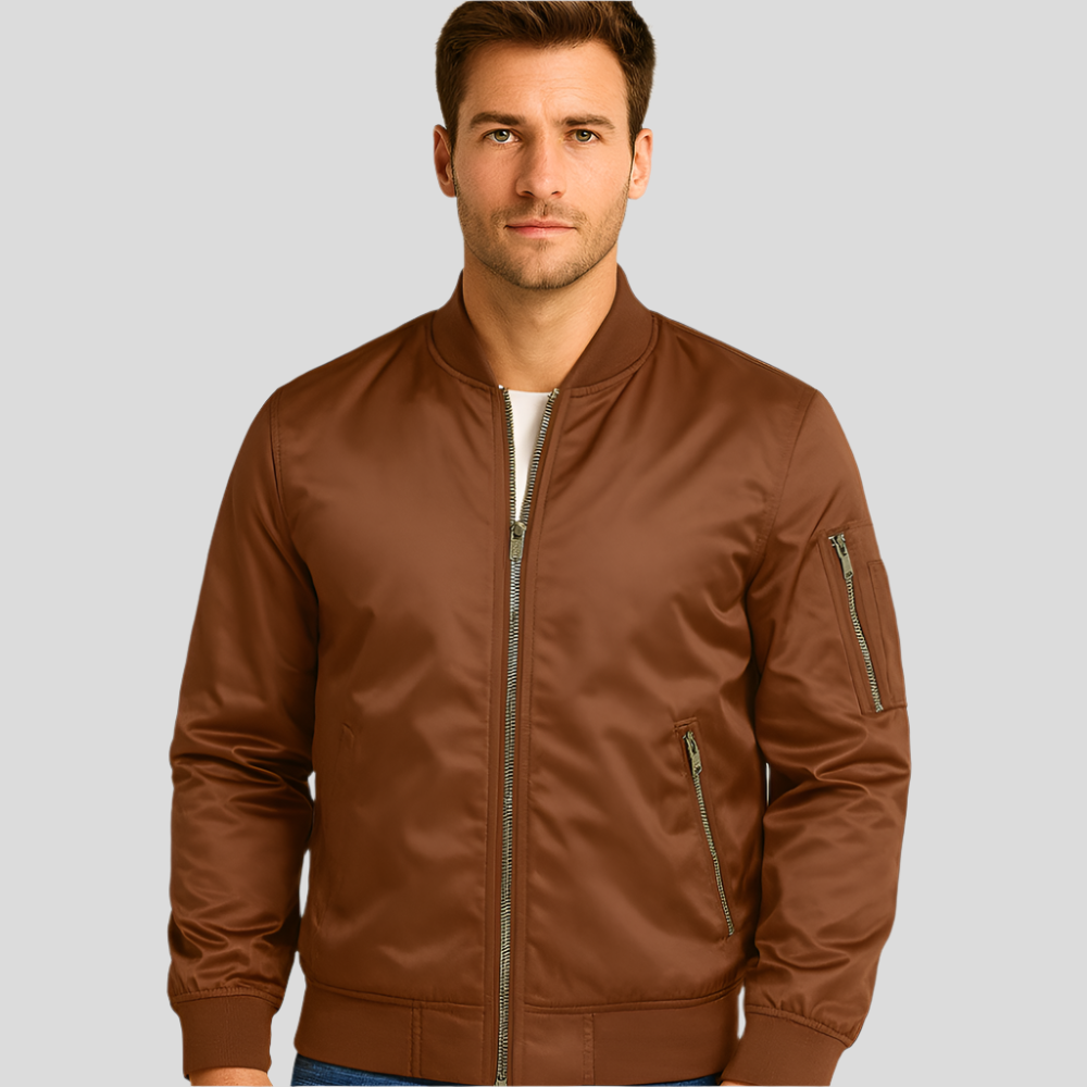 Berg-Feldt | Blouson aviateur à fermetures éclair métalliques – Timothy