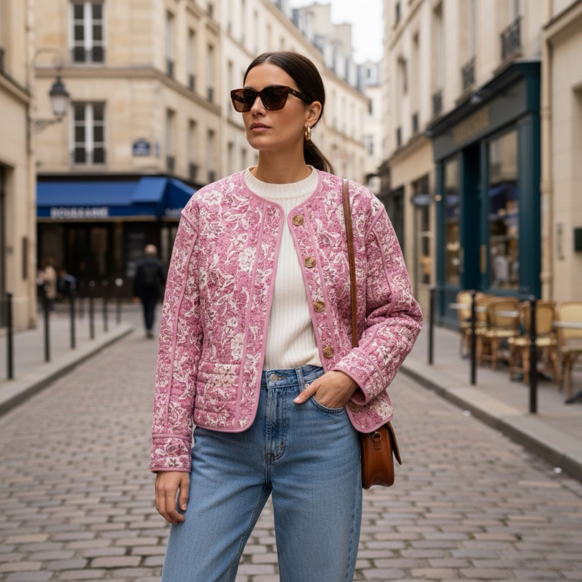 Berg-Feldt | Veste matelassée fleurie doublée Femme
