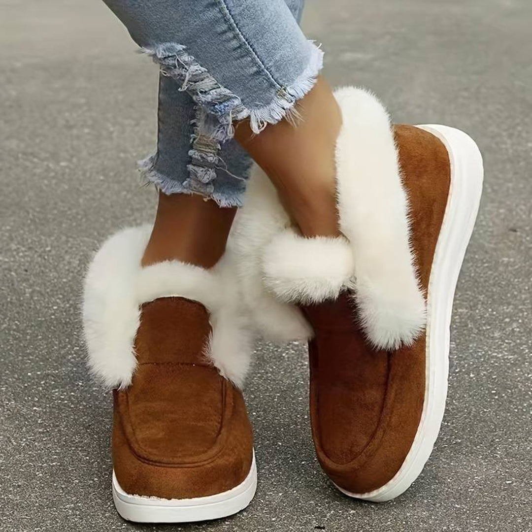 Berg-Feldt | Chaussons en velours à semelle épaisse et bottes de neige pour l'hiver