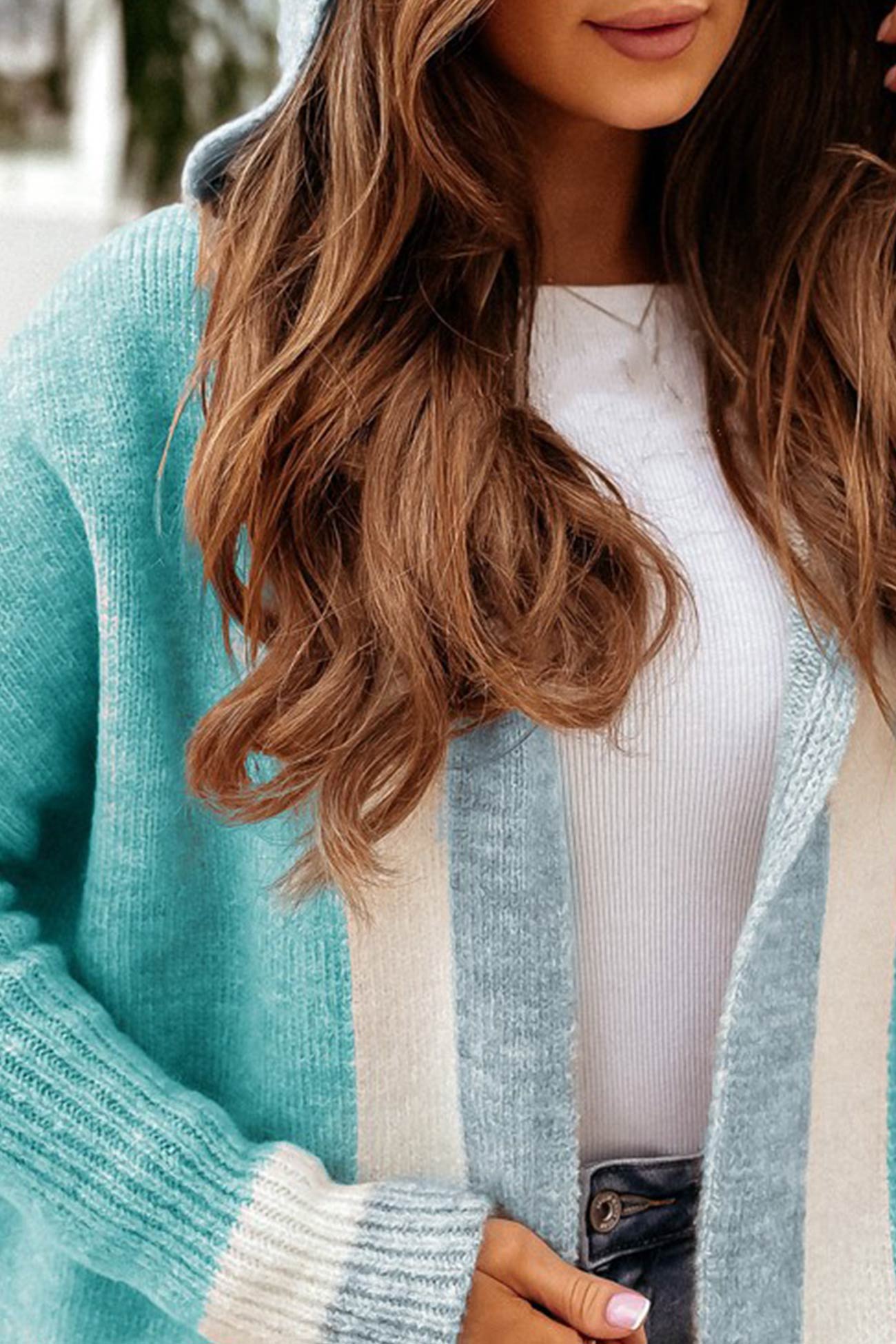 Damen-Cardigan mit Kapuze Herbst Beatrix – élégant