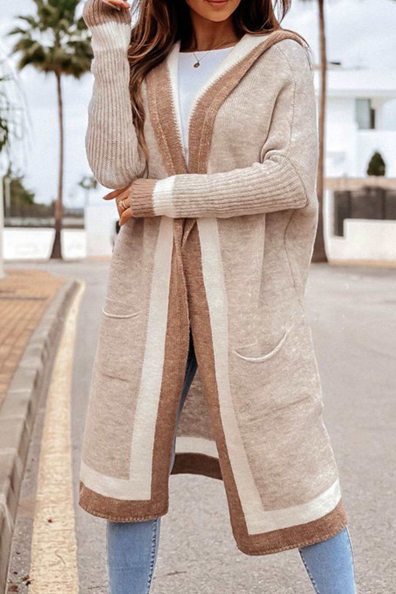 Damen-Cardigan mit Kapuze Herbst Beatrix – élégant