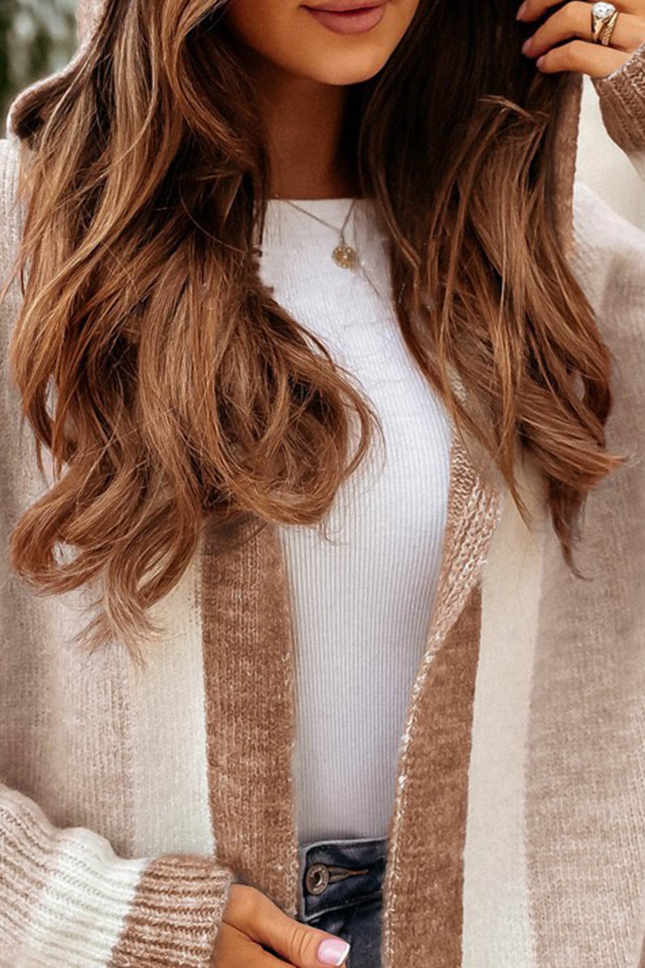 Damen-Cardigan mit Kapuze Herbst Beatrix – élégant