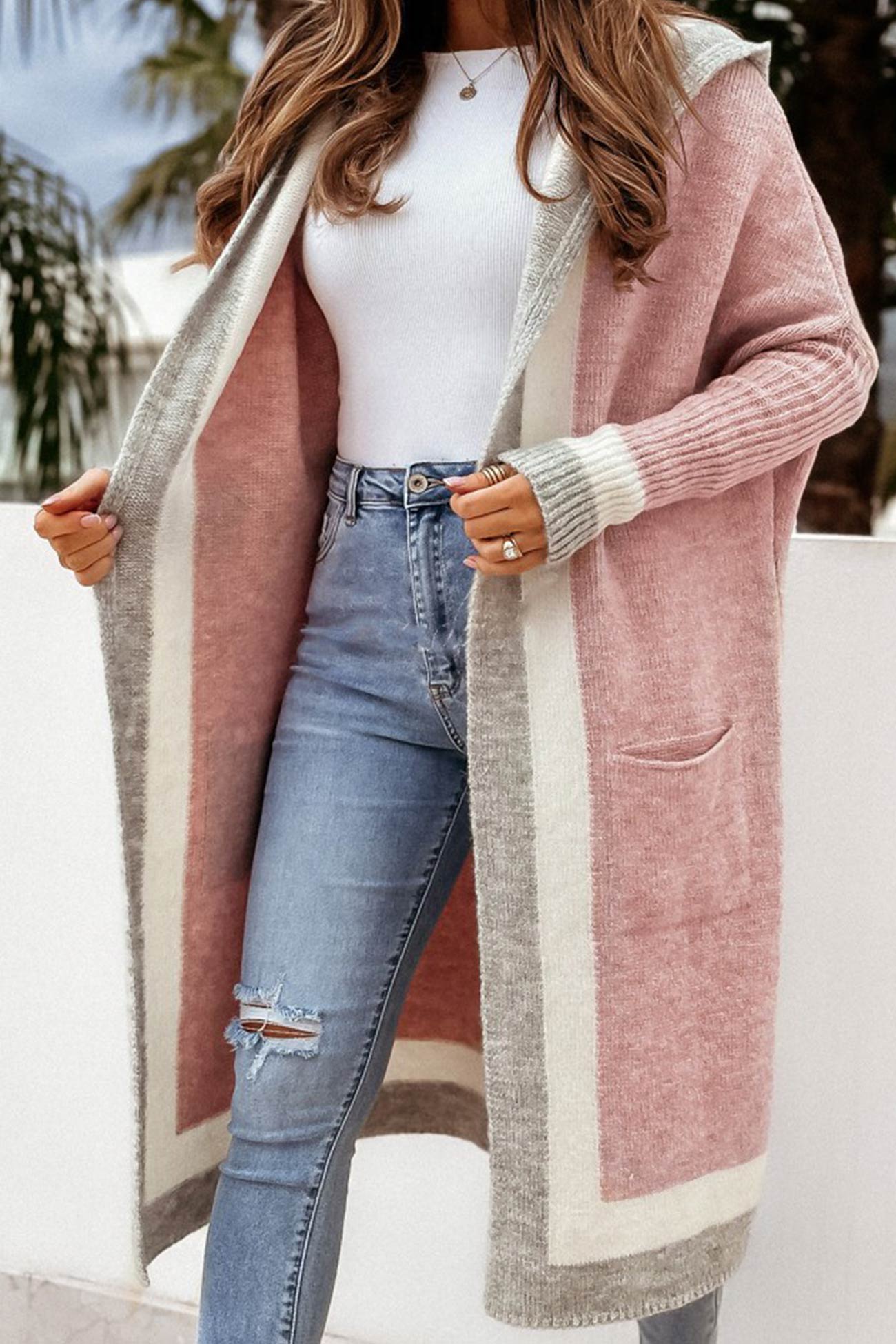 Damen-Cardigan mit Kapuze Herbst Beatrix – élégant