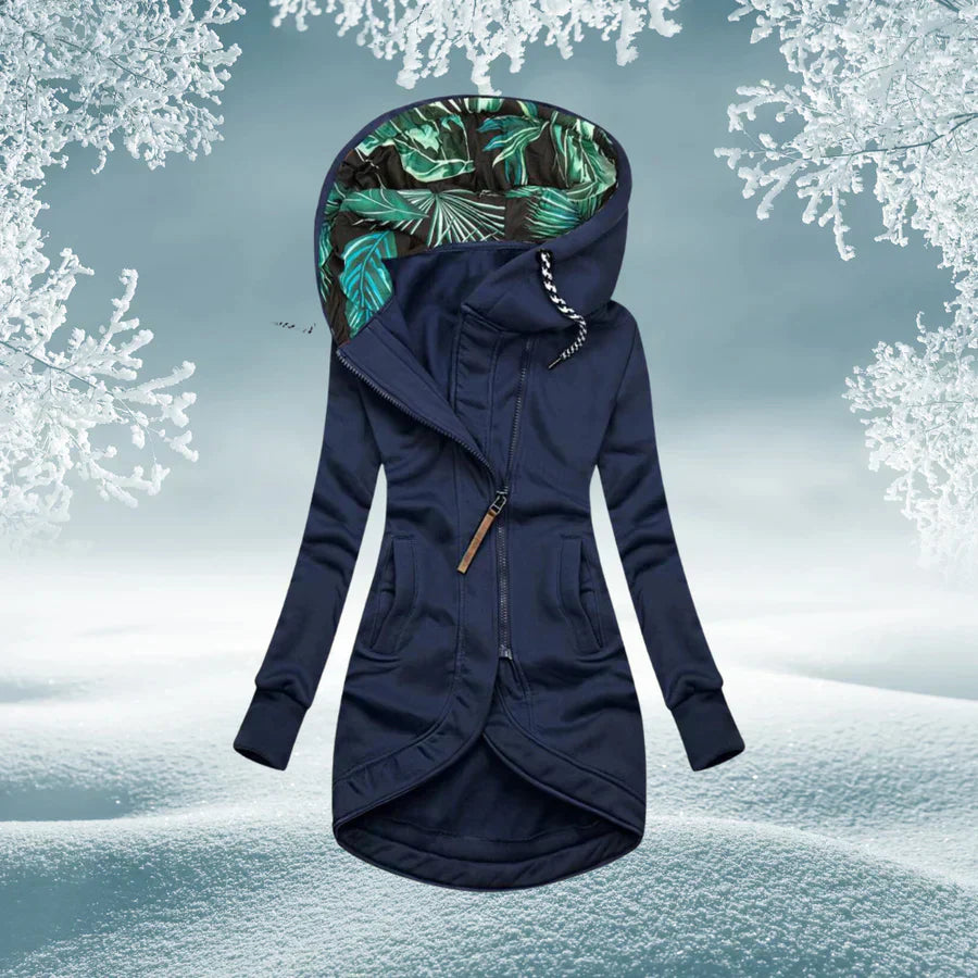 Berg-Feldt | Lang für Frauen mit Kapuze und langen Ärmeln ideal für den Herbst und Winter
