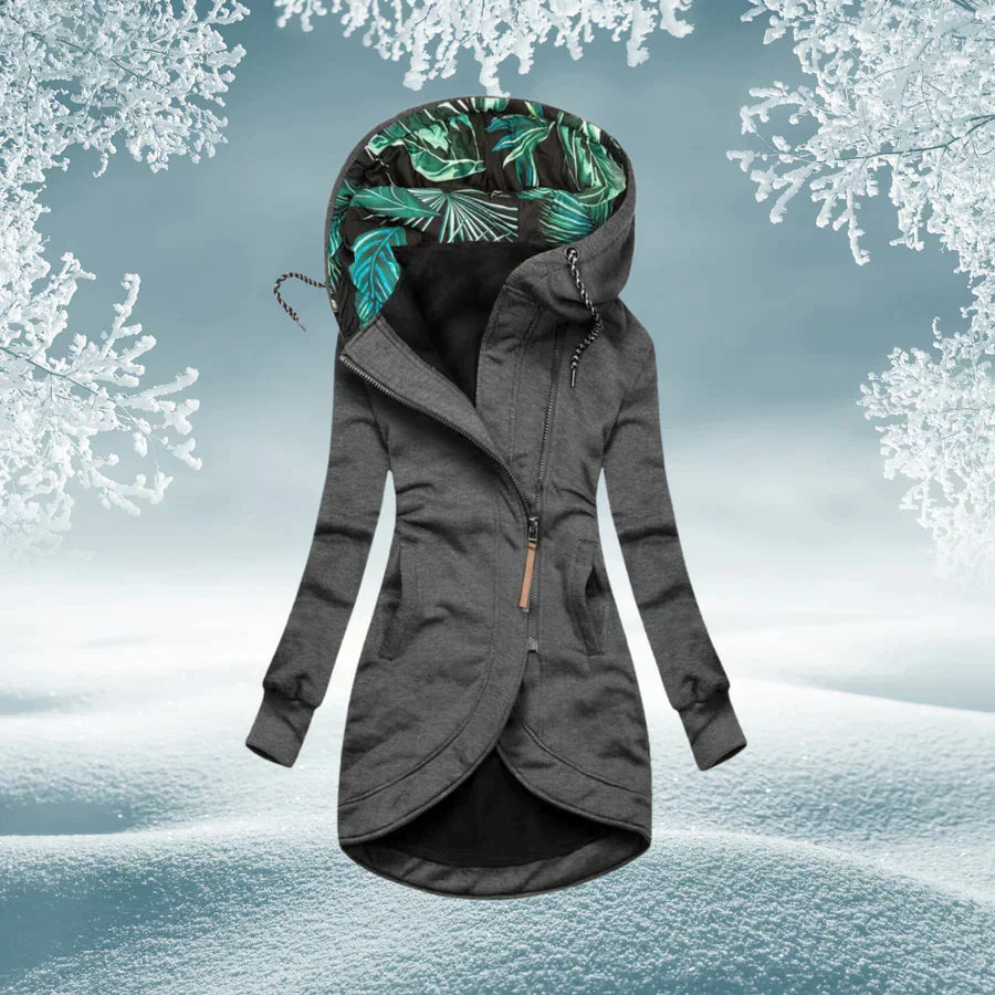 Berg-Feldt | Lang für Frauen mit Kapuze und langen Ärmeln ideal für den Herbst und Winter