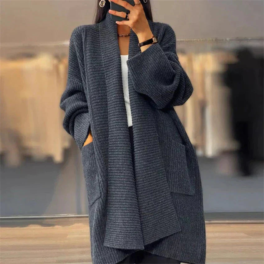 Berg-Feldt | Unifarbener dicker Cardigan