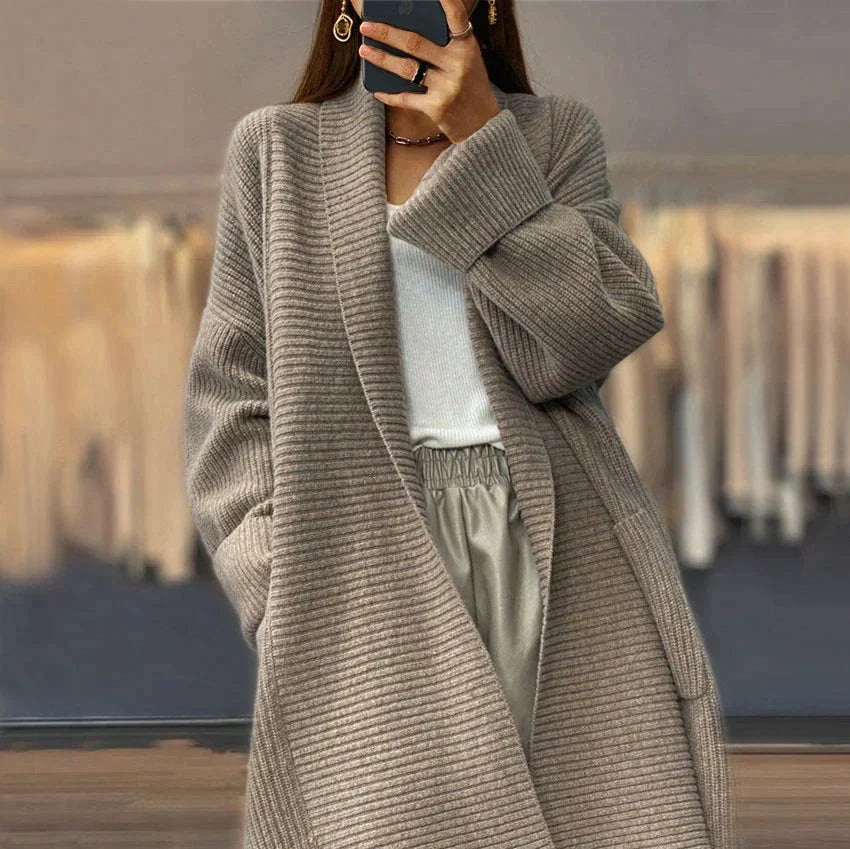 Berg-Feldt | Unifarbener dicker Cardigan