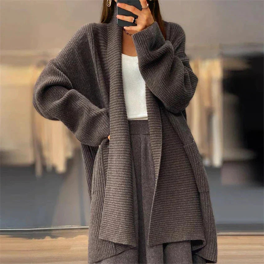 Berg-Feldt | Unifarbener dicker Cardigan