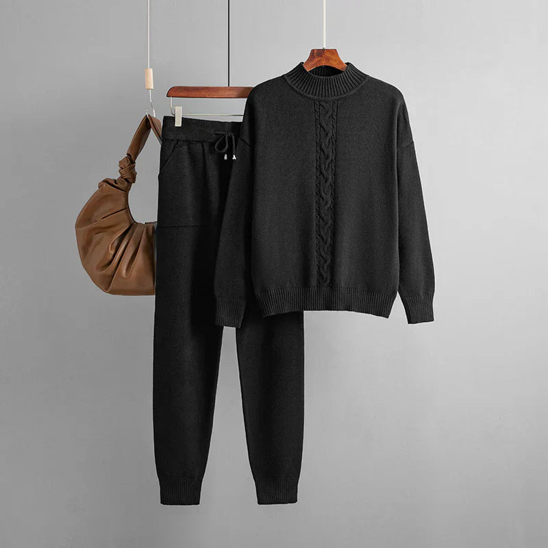 Berg-Feldt | Ensemble pull et pantalon en maille à col roulé, demi-col roulé