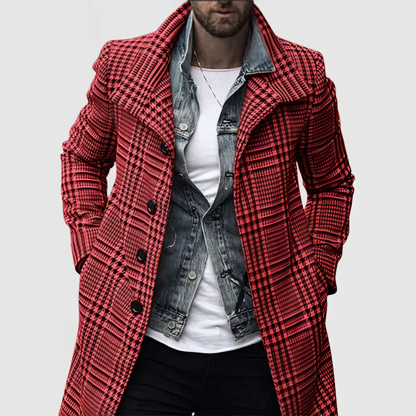 Manteau Dylan à revers écossais
