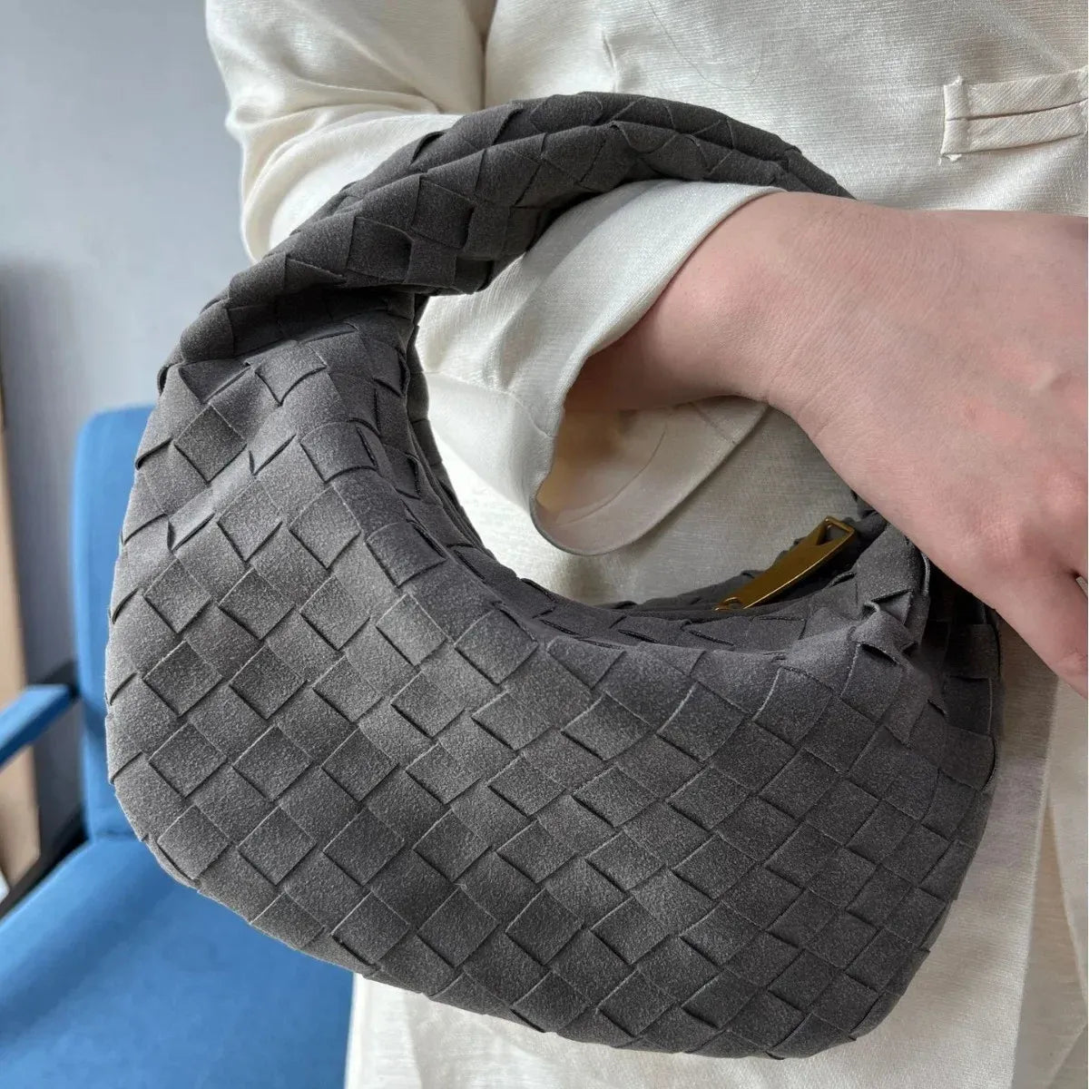 Berg-Feldt | Schicke Graue Gewebte Handtasche - Berg-Feldt